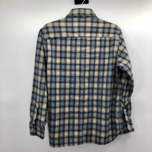 Vintage Arrow Plaid Flannel Mens M Used Wool Blend - Picture 2 of 8